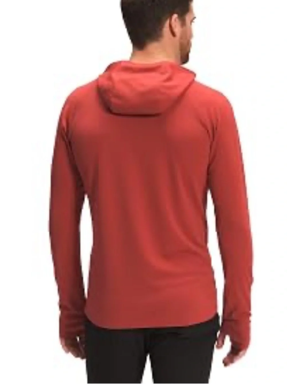 The North Face Wander Coral-Red Hooded Long Sleeve shirt Size L NEW